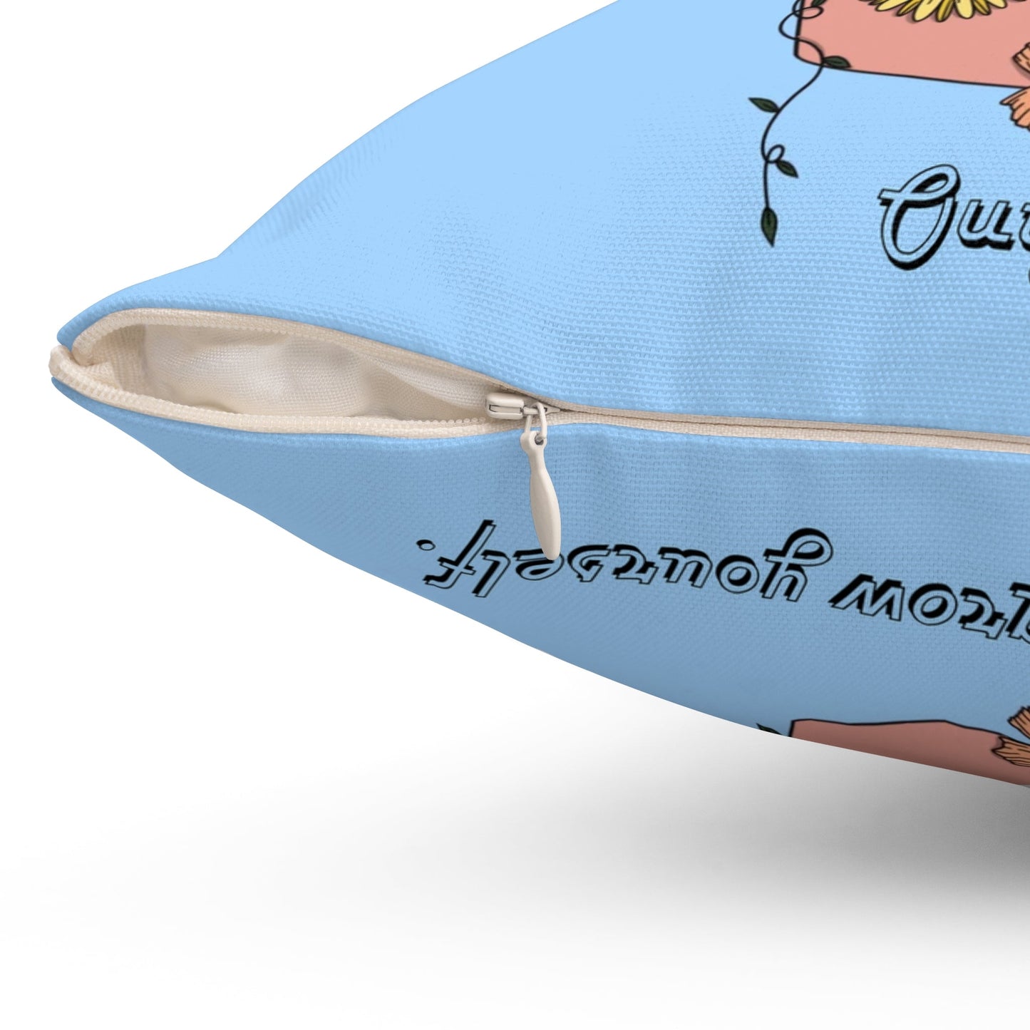 Outgrow Yourself Square Pillow - Laney Baby Art