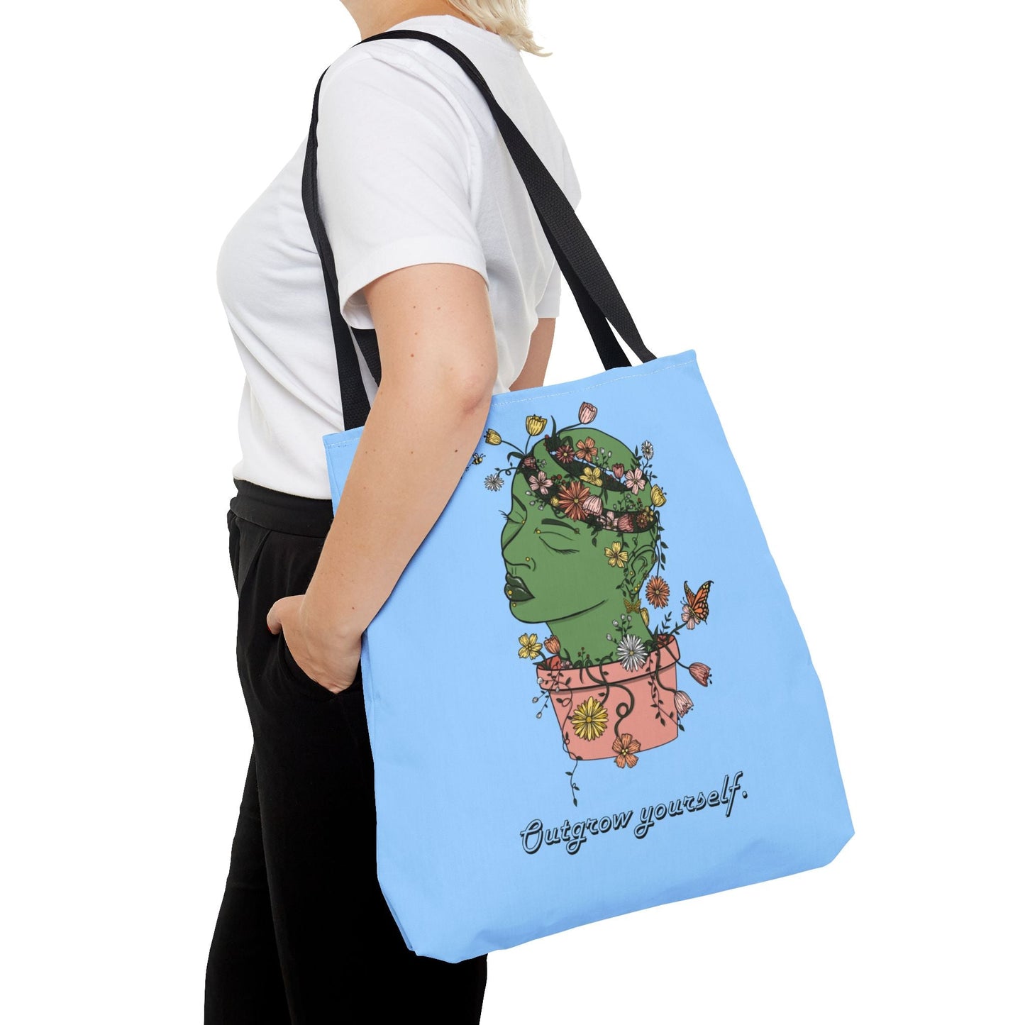 Outgrow Yourself Tote Bag - Laney Baby Art