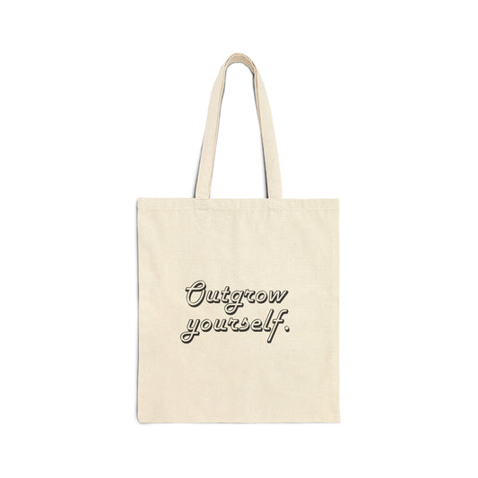 Outgrow Yourself Cotton Canvas Tote Bag