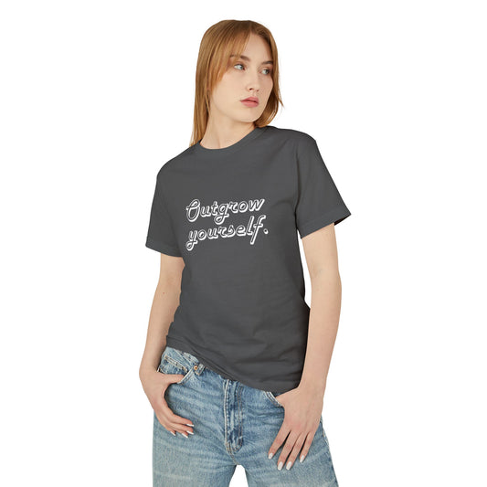 Outgrow Yourself Unisex Garment-Dyed Heavyweight Cotton Tee